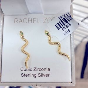 NIB RACHAEL ZOE GOLD SNAKE EARRINGS